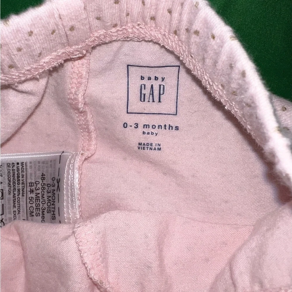 GAP Baby Pink Pants with Dots 0-3 Months